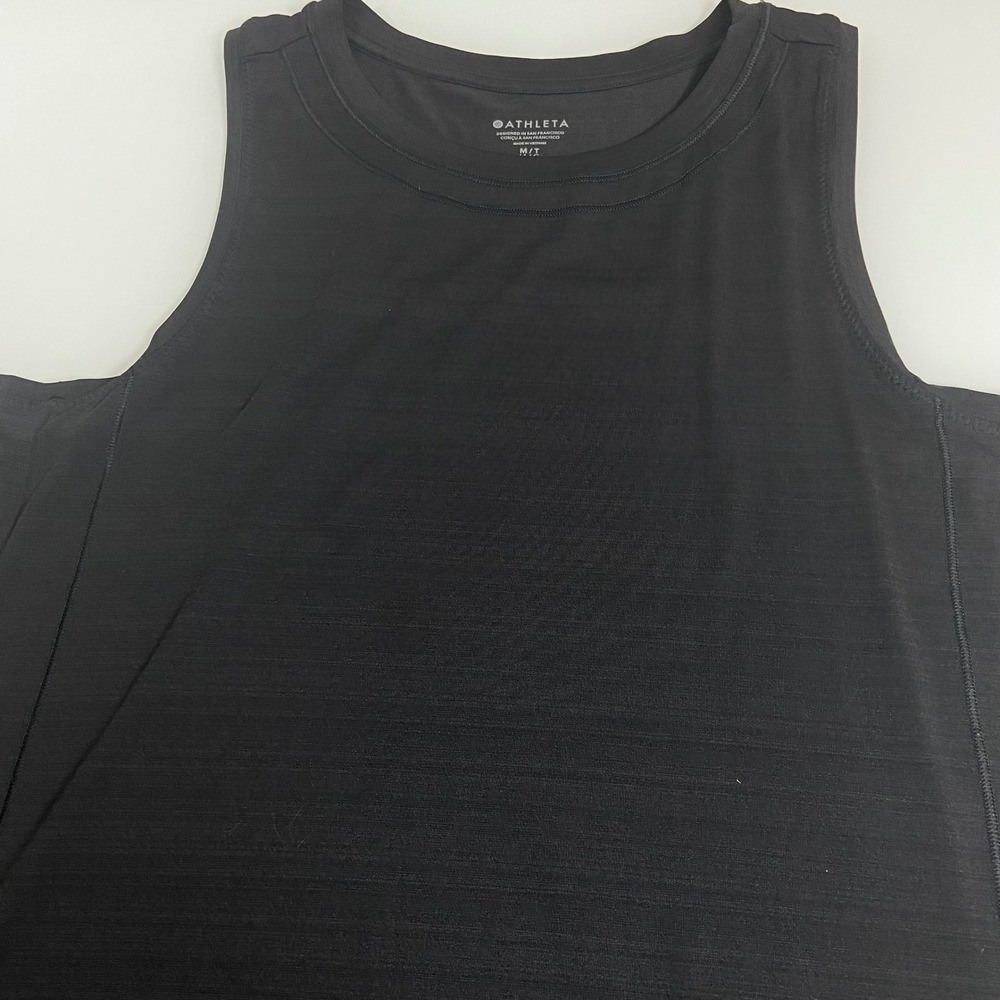 Athleta Women's Medium Black Pacifika Illume Athletic Dress‎ Sleeveless Pockets - Picture 2 of 10